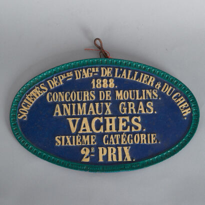 A 19th Century French Metal Plaque