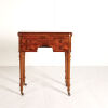 A Burr Walnut Card Table with Turned Legs