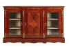 A Victorian Burr Walnut Breakfront Credenza