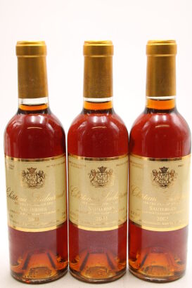 (3) 2003 Chateau Suduiraut, Sauternes, 375ml [JR18]