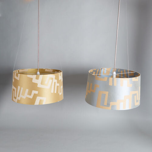 A Pair of Modernist Style Light Pendants