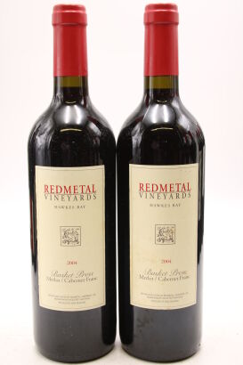 (2) 2004 Redmetal Vineyards Basket Press Merlot Cabernet Franc, Hawke's Bay