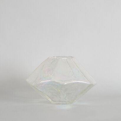 A 1930s Hexagonal Iridescent Vase