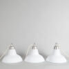 A Set of Three Original 1950/60s mid-century Enamel Light Fittings