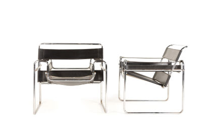 After Marcel Breuer Pair of Wassily Style Chairs