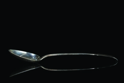 A Long Georgian Sterling Silver Basting Spoon