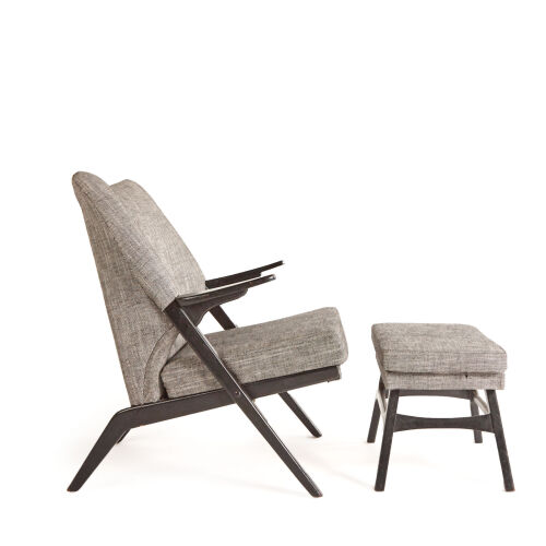 A&nbsp;Bengt Ruda Armchair and Ottoman