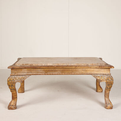 A Carved and Giltwood Occasional Table