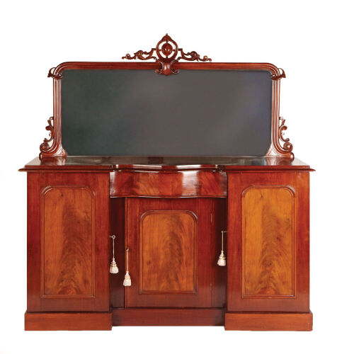 A Victorian Mirror Backed Credenza