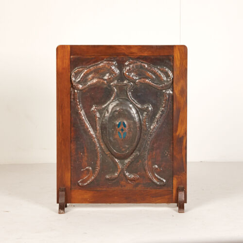 A Copper Art Nouveau Fire Screen