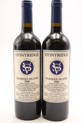 (2) 2006 Stonyridge Vineyard Larose, Waiheke Island