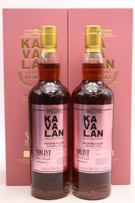 (2) Kavalan Solist Madeira Cask Single Malt Whisky, Taiwan, 57.1% ABV