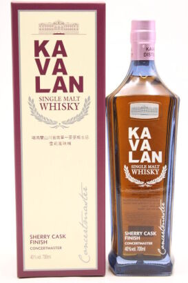 (1) Kavalan Concertmaster Sherry Cask Finish, Single Malt Whisky, 40% ABV