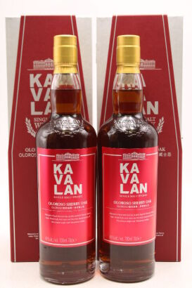 (2) Kavalan Olorosso Sherry Oak, Single Malt Whisky, Taiwan, 46% ABV