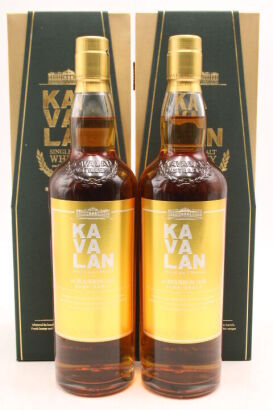 (2) Kavalan ex-Bourbon Oak, Single Malt Whisky, taiwan, 46% ABV