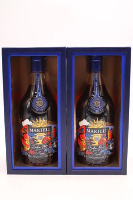 (2) Martell Cordon Bleu Cognac, France, 40% ABV (GB)