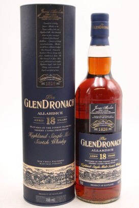 (1) Glendronach Allardice 18 Year Old Single Malt Scotch Whisky, 46% ABV