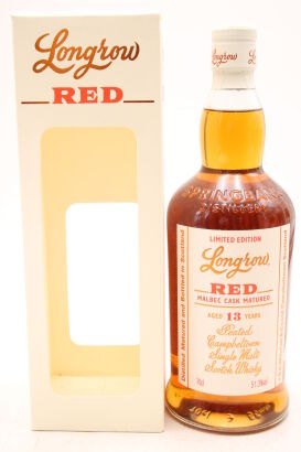 (1) Longrow 'Red' Limited Edition Malbec Cask Matured Peated 13 Year Old Single Malt Scotch Whisky, 51.3% ABV