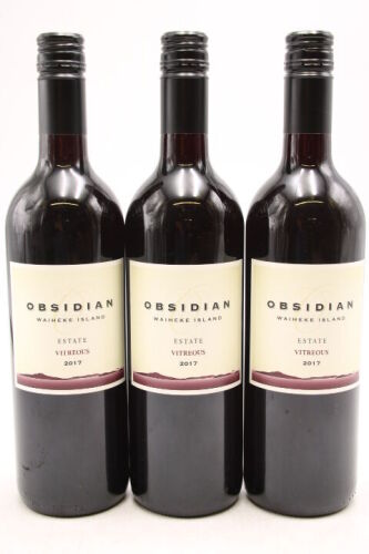 (3) 2017 Obsidian Estate 'Vitreous', Waiheke Island