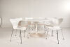 Six Arne Jacobsen 3107 Chairs in White - 3