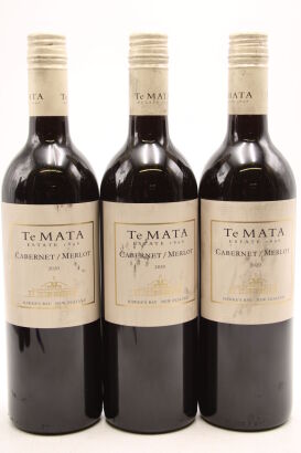 (3) Te Mata Estate Vineyards Merlot Cabernet, Hawke's Bay,