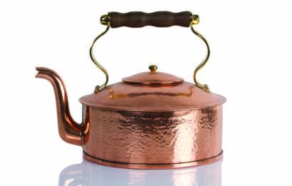 A Large Old Copper and Brass Kettle