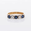 18ct Sapphire and Diamond Three Stone Ring