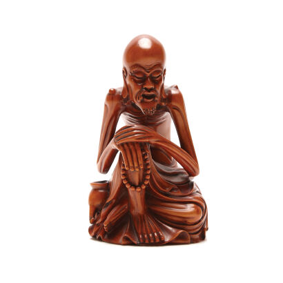 A Boxwood Carved Luohan