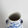 A Chinese Qing Dynasty Blue and White 'Dragon' Vase with two handles and wood stand (Da Qing Guangxu Nian Zhi Mark) - 2