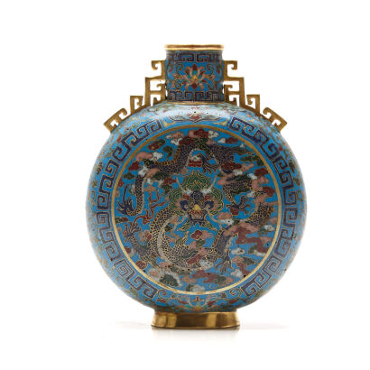 A Chinese Cloisonné Moon Flask