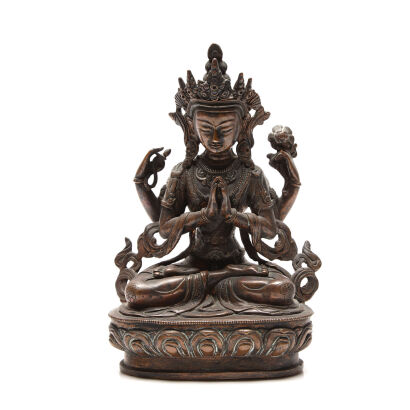 A 19th Century Chinese Bronze Buddha