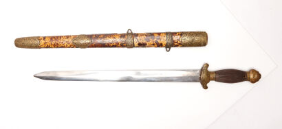 An 1860 Chinese Court Sword with its Tortoiseshell Scabbard