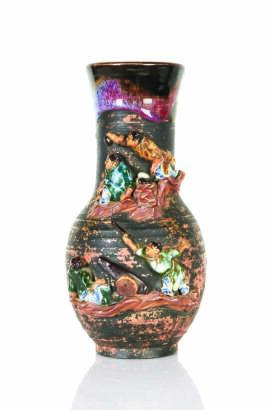 A Japanese Sumida Gawa Vase