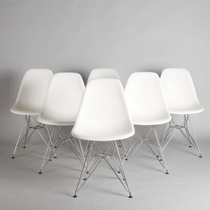 A Set of Six Eames DSR 'Eiffel' Dining Chairs by Vitra