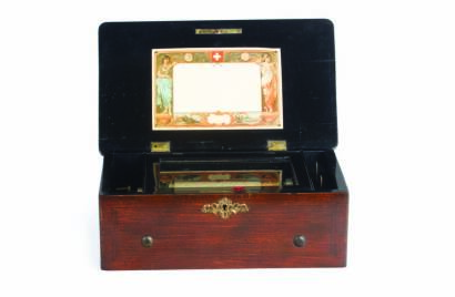 A 19th-Century Swiss Simulated Rosewood Music Box C. 1880