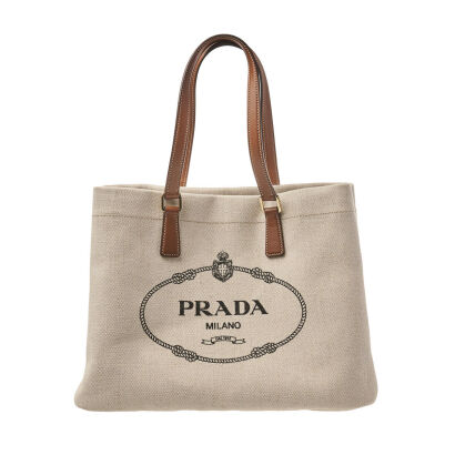 Prada Ensemble Canvas Tote Bag