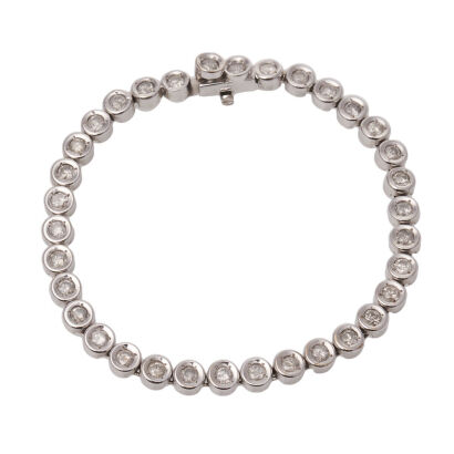 18ct White Gold Diamond Tennis Bracelet