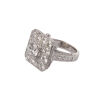 Platinum Octagonal Diamond Cluster Ring