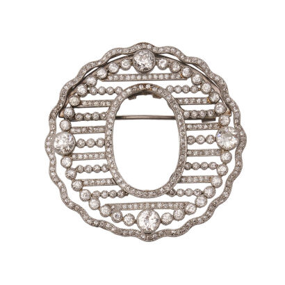 Edwardian Platinum Diamond Brooch