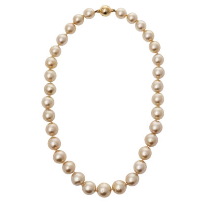 Golden Burmese Cultured Pearl Necklace