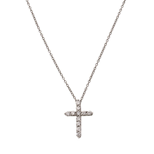 Tiffany and Co Cross Diamond Pendant