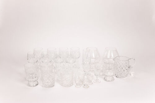 A Large Set of Crystal Glassware