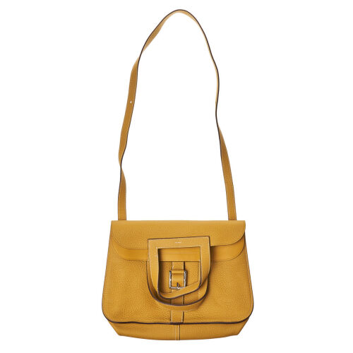 Hermès Jaune Ambre Clemence Halzan Bag