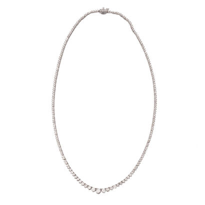 14ct White Gold Diamond Necklace