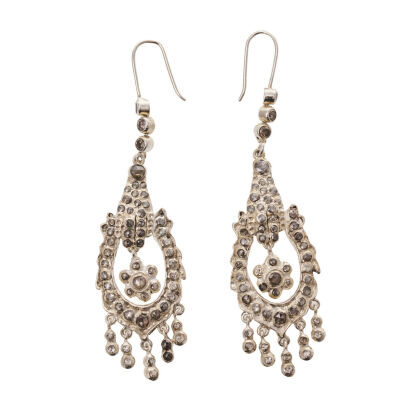 Traditional Diamond Drop Earrings