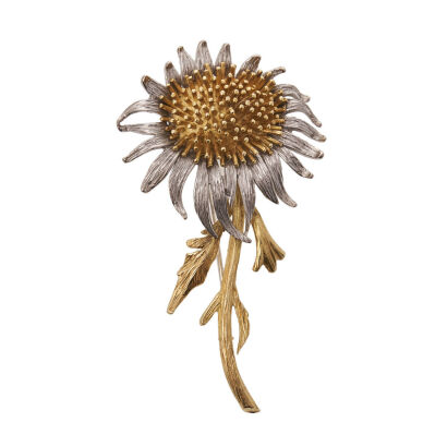 18ct Vintage Dandelion Brooch