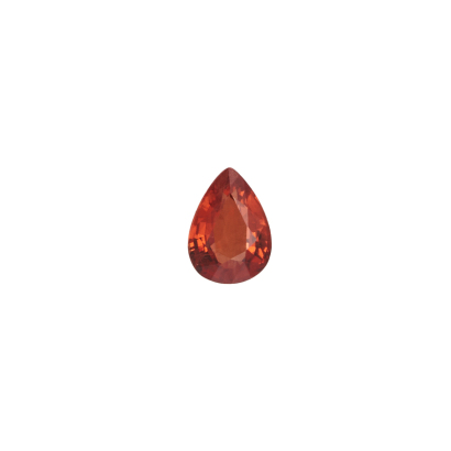 Loose 1.31ct Pear Mixed Cut Orange Sapphire