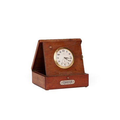 An Omega Table Clock with Chromometer C. 1915