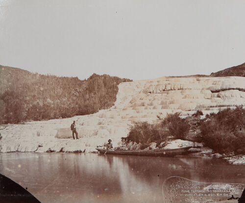 WHEELER AND SON Pink Terrace, Rotomahana; Tongariro by the Waikato