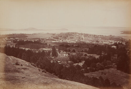 GEORGE VALENTINE Auckland Harbour from Mt Eden